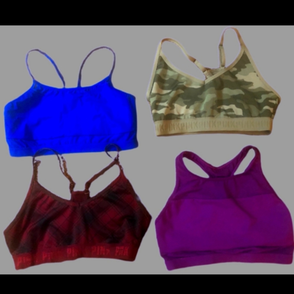 PINK and Victoria Sport sports bras.